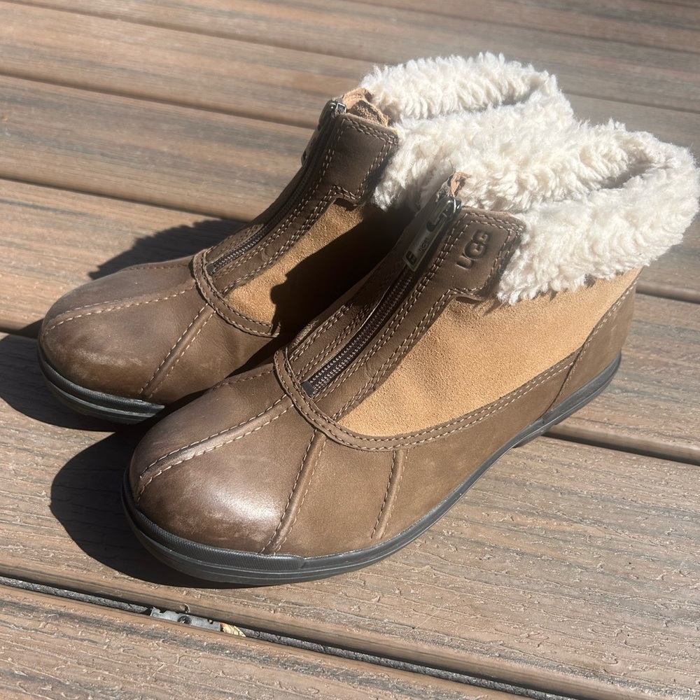 UGG Chestnut Hapsburg Zip Boots Size 10 Winter Boots